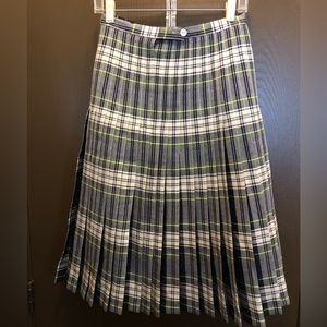 Reversible Pleated Wool Skirt by The Two-Way Collection London